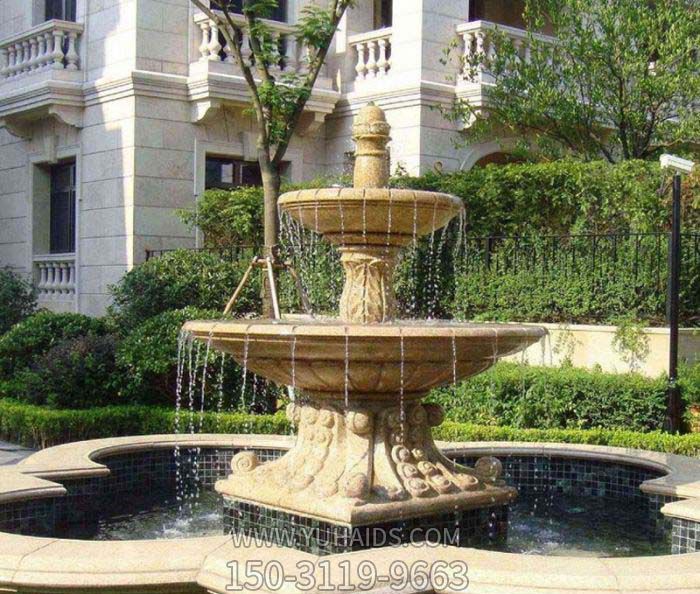 别墅小区景观大型多层喷泉石雕博鱼网页版