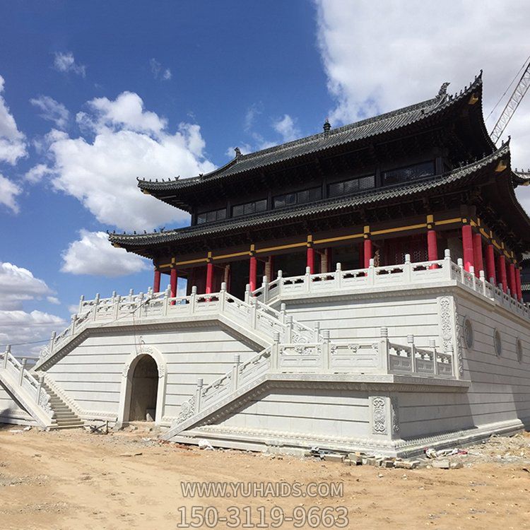景区寺庙汉白玉雕刻台阶防护扶手栏板博鱼网页版