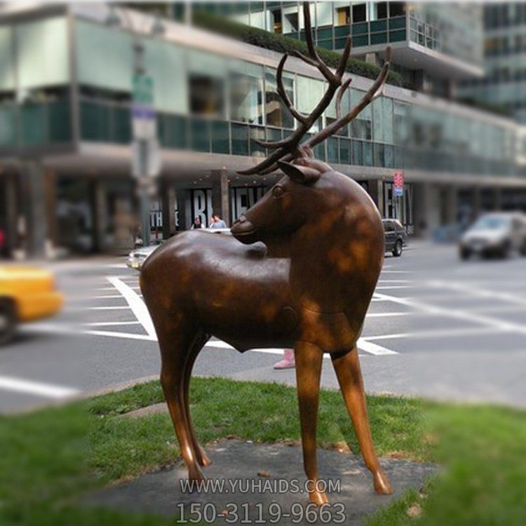 户外广场铜雕梅花鹿博鱼网页版