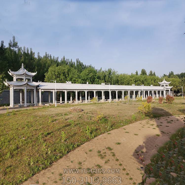 公园摆放大型青石中式长廊休闲凉亭博鱼网页版