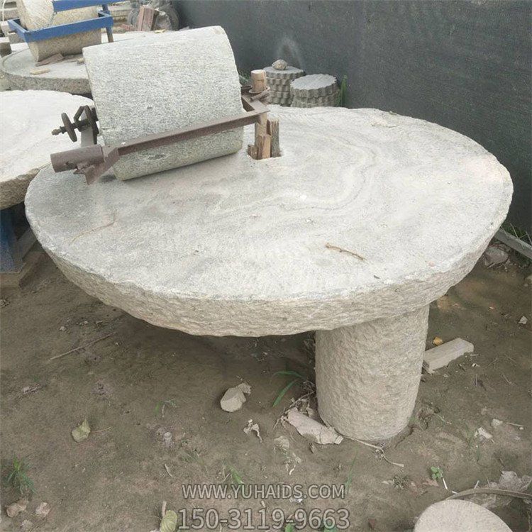 天然大理石雕刻农村摆放石碾盘博鱼网页版