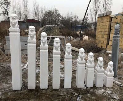 汉白玉狮子家用门前摆放拴马柱博鱼网页版