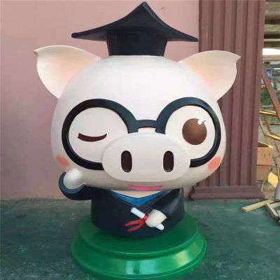 商场美陈摆件玻璃钢卡通创意猪博鱼网页版
