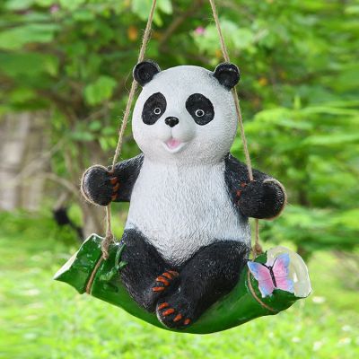 室外动物园草坪创意景观摆件玻璃钢仿真动物熊猫博鱼网页版