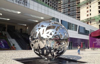 大型户外不锈钢镂空球博鱼网页版