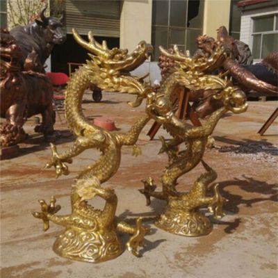 广场景区铸铜双龙博鱼网页版各种铜龙造型