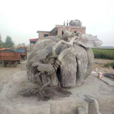 园林农家院装饰水泥南瓜蔬菜景观博鱼网页版