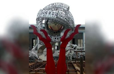 景区庭院不锈钢镂空铁艺网格地球仪博鱼网页版