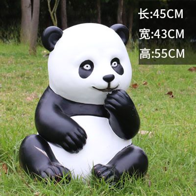 游乐园摆放呆萌可爱吃手玻璃钢熊猫博鱼网页版