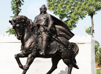 广场铜雕人物将军骑马博鱼网页版