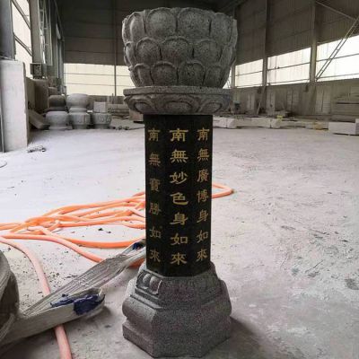 石柱庭院寺庙大型浮雕出食台