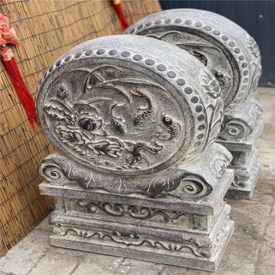 抱鼓石博鱼网页版户外庭院别墅门口大型抱鼓石