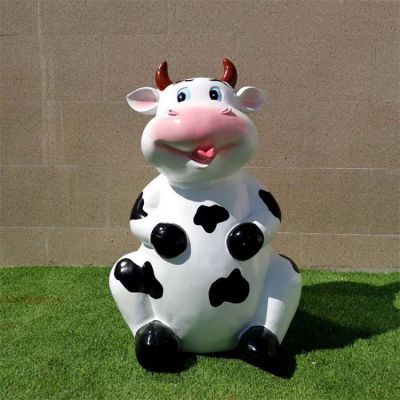 农场摆放玻璃钢仿真卡通奶牛博鱼网页版