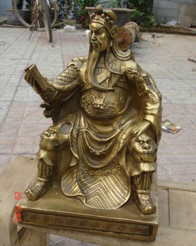 铸铜武财神关公神像寺庙摆件