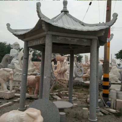 中式石雕凉亭户外公园纳凉休息凉亭博鱼网页版