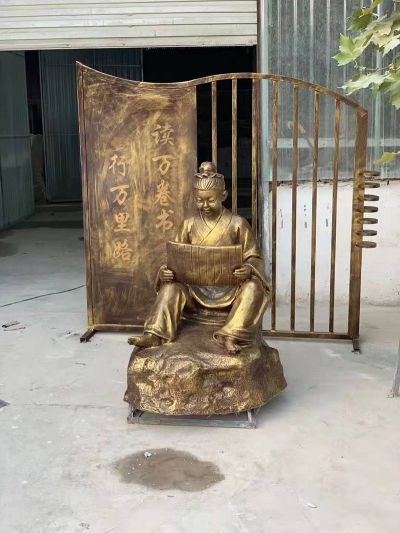 不锈钢铜铸古代人物读书博鱼网页版