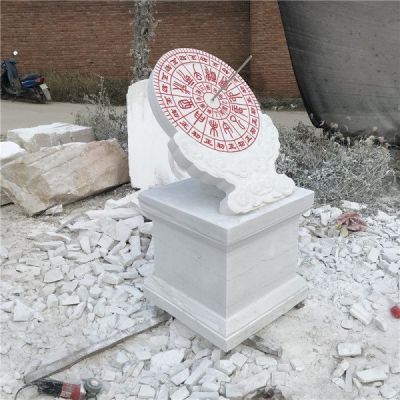 校园广场汉白玉雕刻仿古日晷博鱼网页版
