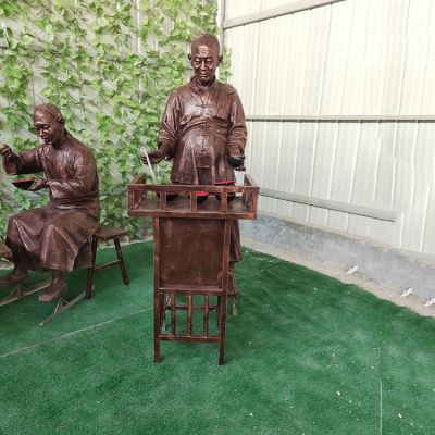 城市广场玻璃钢仿铜民俗小吃人物博鱼网页版