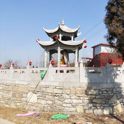 寺庙户外摆放神像仿古建筑凉亭
