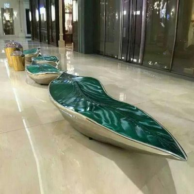 商场室内摆放玻璃钢异形树叶座椅博鱼网页版