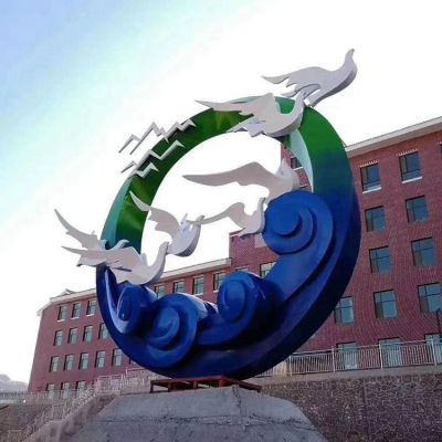 小区校园不锈钢抽象标志博鱼网页版