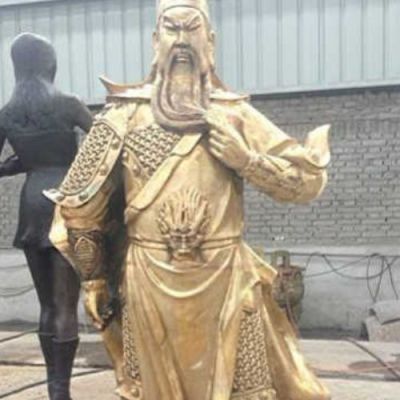 铸铜关公户外园林武财神博鱼网页版摆件