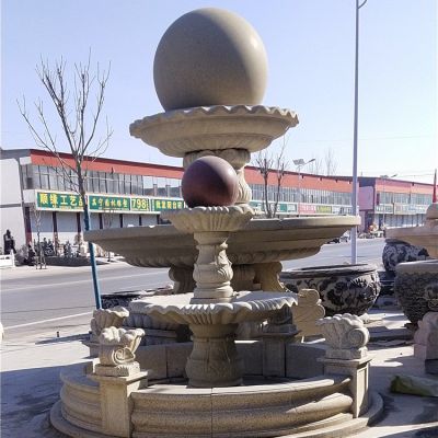 大理石石雕户外园林景观风水球流水摆件喷泉