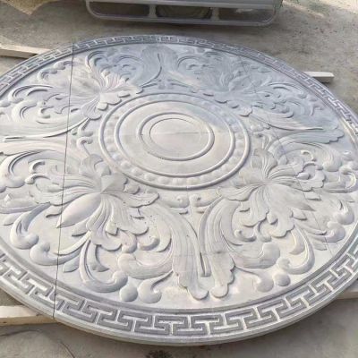 圆形浮雕地面壁画