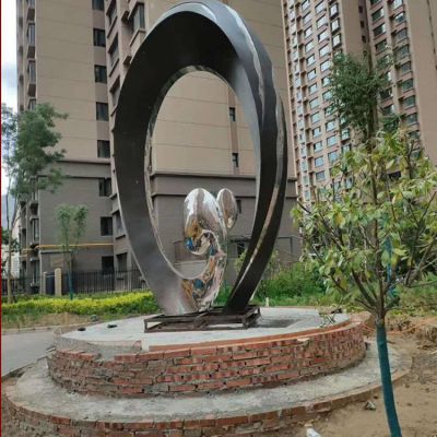 园林广场摆放不锈钢抽象艺术造型景观博鱼网页版
