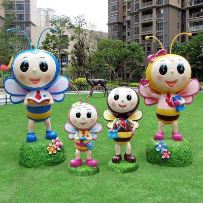 幼儿园公园广场卡通蜜蜂一家玻璃钢蜜蜂博鱼网页版