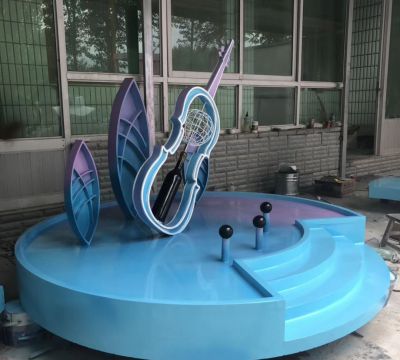 景区园林玻璃钢彩绘小提琴博鱼网页版