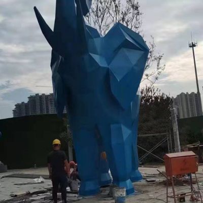 几何动物户外大型抽象大象博鱼网页版