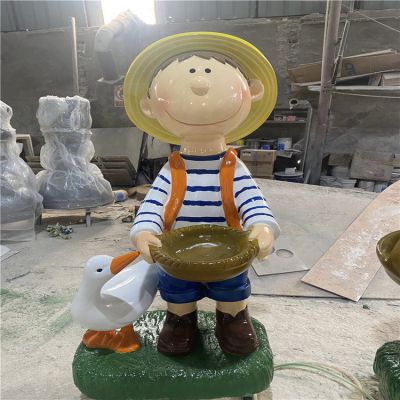 商场美陈摆件玻璃钢卡通人物博鱼网页版