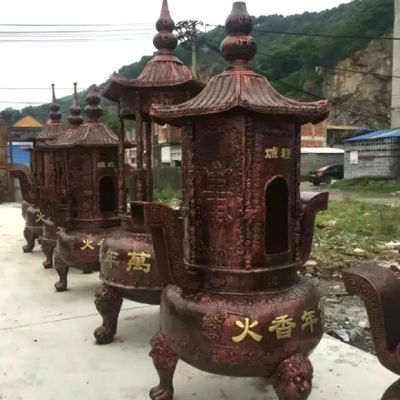 佛堂道教户外摆放元宝焚经烧纸香炉