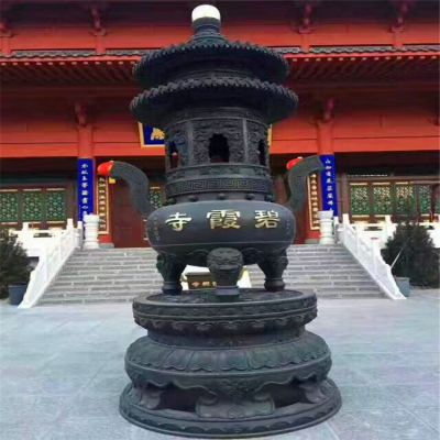 古代铜雕寺庙上香摆放宝鼎香炉博鱼网页版