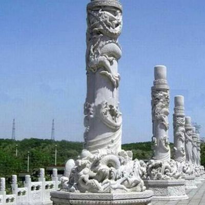 户外广场景区大型盘龙文化柱博鱼网页版
