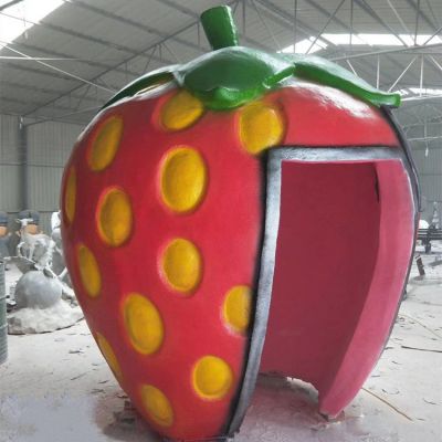 户外广场游乐场玻璃钢彩绘创意水果草莓屋博鱼网页版