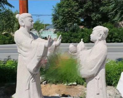 公园景区汉白玉石雕孔融让梨博鱼网页版