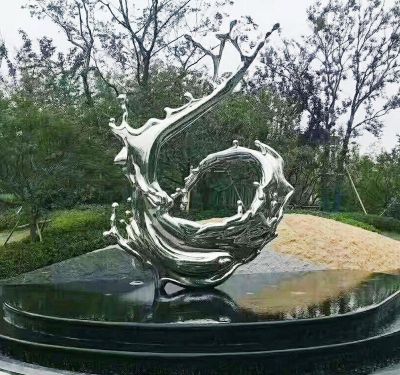 园林景区摆放装饰不锈钢镜面海浪浪花博鱼网页版