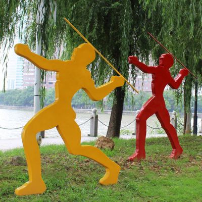 掷标枪玻璃钢标枪运动员博鱼网页版不锈钢剪影人物博鱼网页版