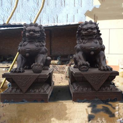 别墅招财不锈钢仿铜狮子博鱼网页版