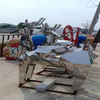 公园绿地不锈钢几何镂空动物博鱼网页版