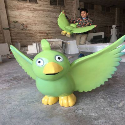 户外玻璃钢动物博鱼网页版 卡通仿真彩绘大型摆件
