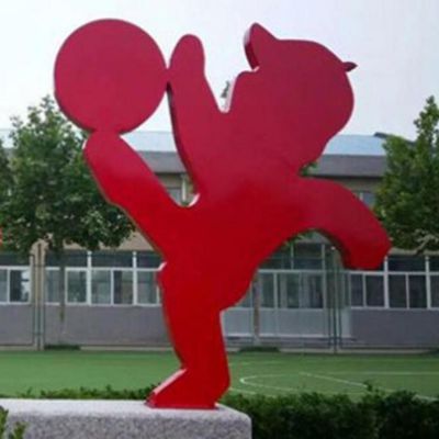 创意剪影不锈钢彩绘园林校园抽象人物儿童景观