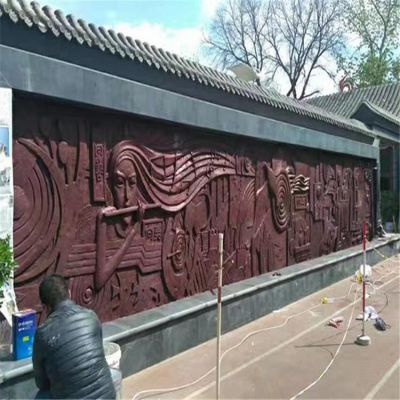 玻璃钢仿铜浮雕博鱼网页版大型景观酒店迎宾环形镂空艺术户外落地