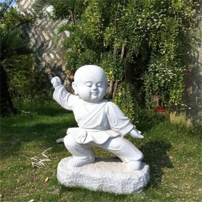 户外园林大理石石雕小沙弥博鱼网页版