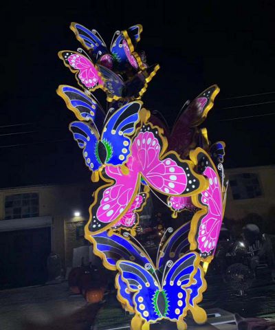 操场玻璃钢彩绘蝴蝶博鱼网页版