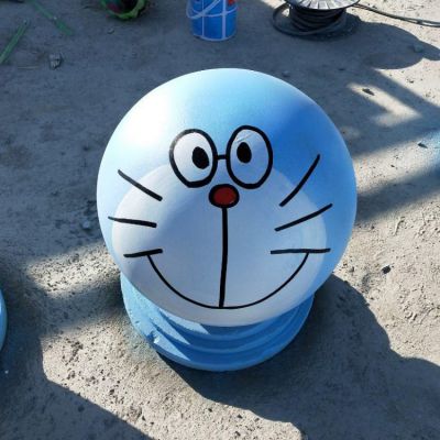 户外公园大理石石雕喷绘卡通车阻石博鱼网页版