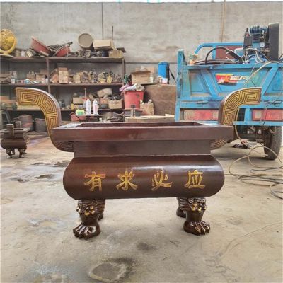 寺庙祈福上香玻璃钢仿铜香炉博鱼网页版