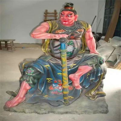 玻璃钢彩绘大型景观哼哈二将博鱼网页版